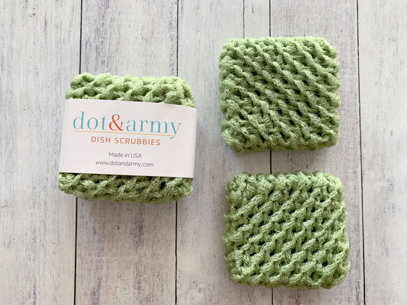 Dot and Army | Dish Scrubbies, orange