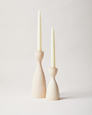 Pantry Candlestick pair in white finish