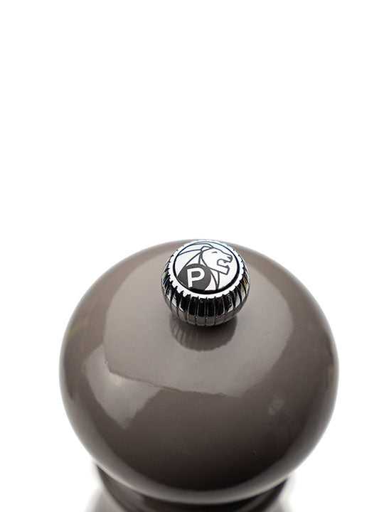 Peugeot | Paris U'Select Pepper Mill, Taupe, featuring an adjustable grind knob and a wooden gloss finish, ideal for precise seasoning in your kitchen.