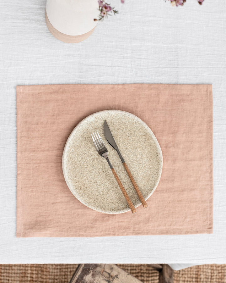 MagicLinen | Linen Placemat in Peach |