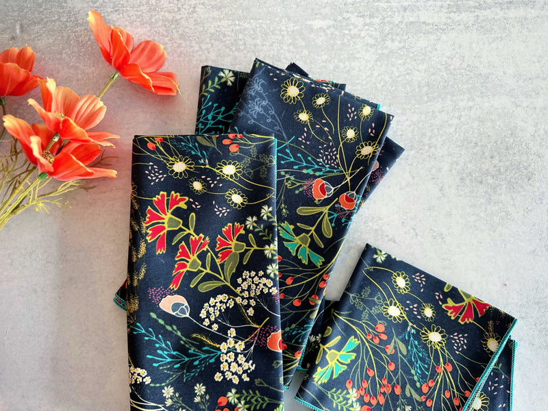 Dot and Army | Pretty Peacock Cloth Napkins