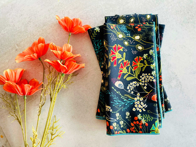 Dot and Army | Pretty Peacock Cloth Napkins