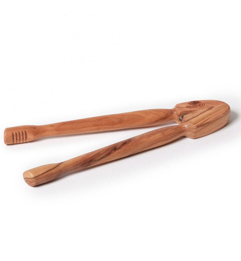 Berard 7 Serving Tongs made of wood, ideal for kitchen use, showcased on a plain background.