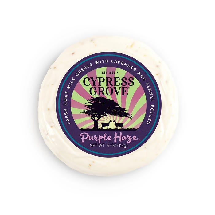 Cypress Grove | Purple Haze Fresh Goat Cheese with Lavender and Fennel, 4 oz