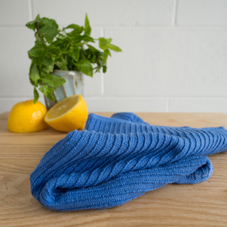Danica | Ripple Dishcloths | Set of Two, Royal Blue