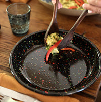 Crow Canyon Home | U of Georgia Enamelware Dinner Plate, Red Rim