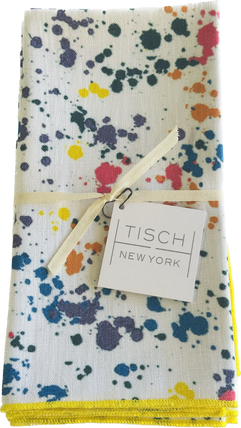 Tisch New York | Rainbow Splatter Napkins (Set of 4).