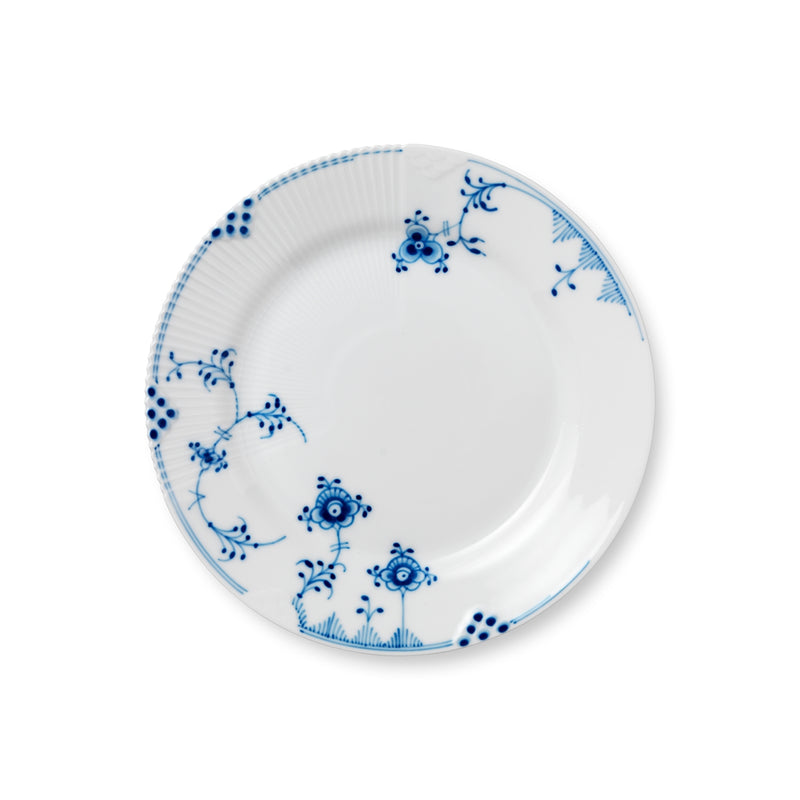 Royal Copenhagen | Blue Elements Plate, 22cm, with traditional blue floral and scroll pattern on rim, ideal for elegant table settings.