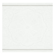 Le Jacquard Francais | Armoiries Linen Napkin, Offwhite, featuring a subtle mandala floral motif and elegant stripes, embodying refined French craftsmanship. Perfect for sophisticated table settings.