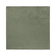 Le Jacquard Francais Tivoli Napkin, Green: Elegant olive-green linen napkin with a subtle woven pattern and mitered corners, perfect for sophisticated dining settings.