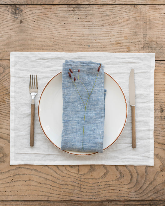 Magic Linen | Set of 2 Linen Napkins Blue Melange