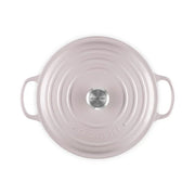 Le Creuset | Signature Round Wide Oven - Shallot lid with handles and stainless-steel knob, ideal for versatile cooking and serving.