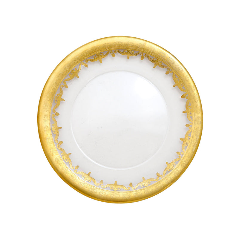 Arte Italica & Crown Linen Designs | Vetro Gold Salad & Dessert Plate