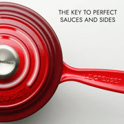 Le Creuset | Signature Saucepan with a handle, ideal for sauces and grains, featuring a smoothly curved interior and extended handles for easy maneuvering.