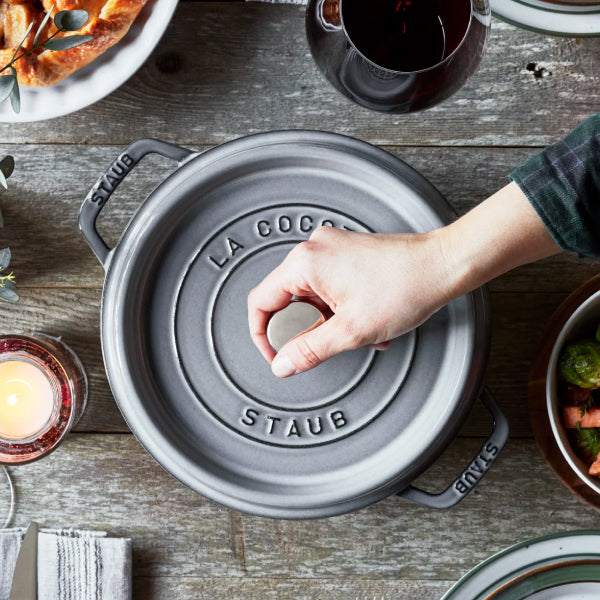 Staub | Cast-Iron Mini Round Cocottes - White Truffle