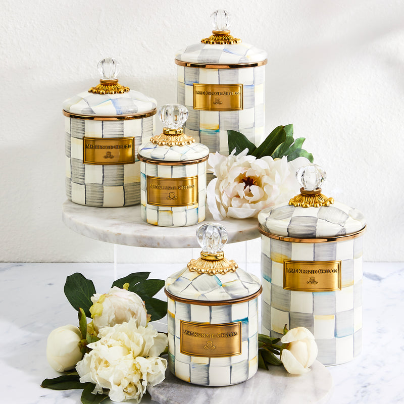 MacKenzie Childs | Sterling Check Medium Canister