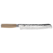 Shun Premier yanagiba knife with hammered finish, Damascus-style edge, and wooden octagonal handle, part of Athens Cooks' curated kitchen tool collection.