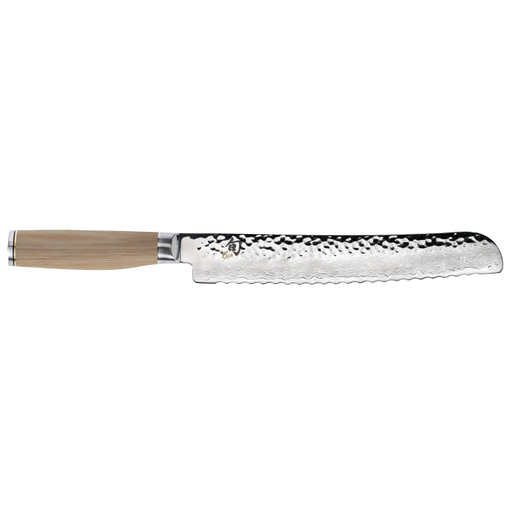 Shun Premier yanagiba knife with hammered finish, Damascus-style edge, and wooden octagonal handle, part of Athens Cooks' curated kitchen tool collection.