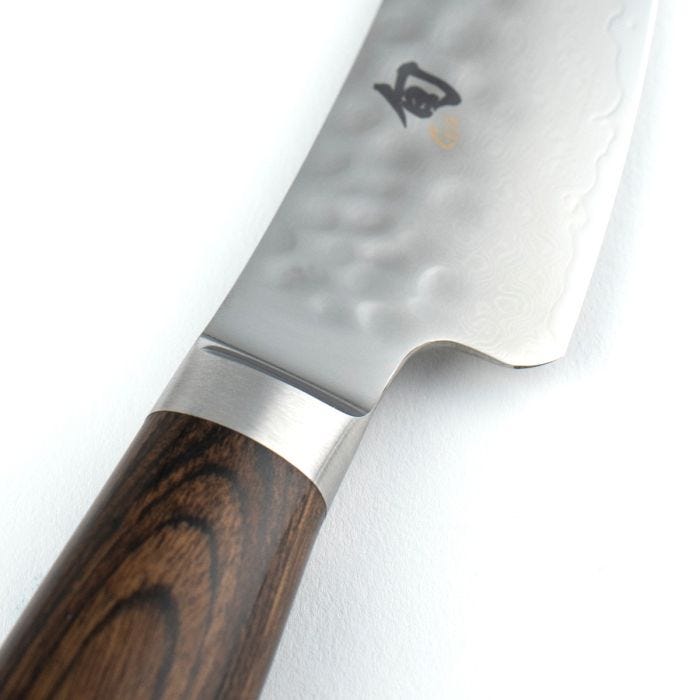 Shun | Premier Boning + Filet, 6 inches knife with tsuchime finish, Damascus cladding, and ergonomic wooden handle for precise kitchen tasks, showcased by Athens Cooks.
