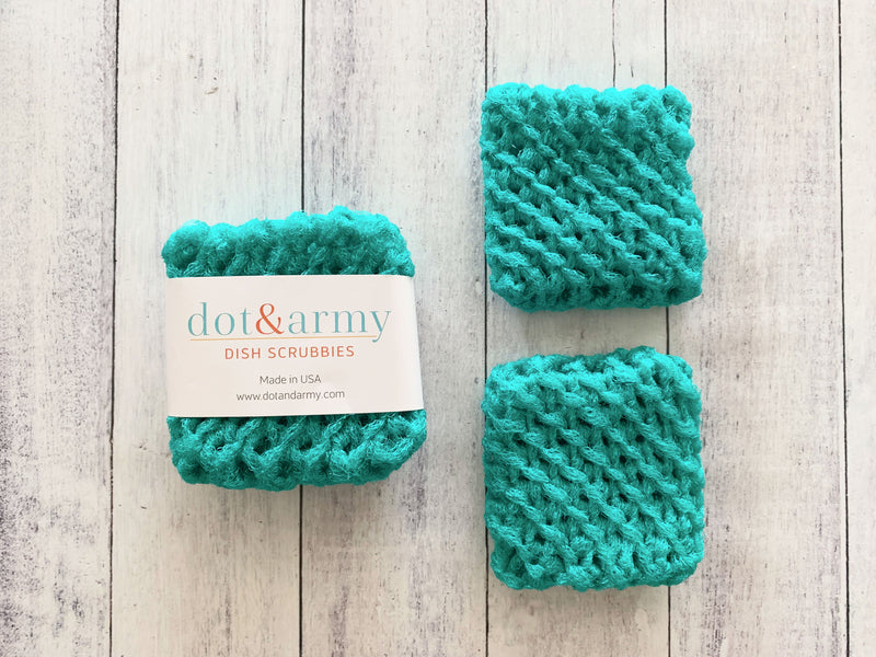 Dot and Army | Dish Scrubbies, orange
