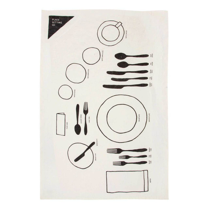 Sir|Madam | Madam | Linen Tea Towels, Place Setting 101