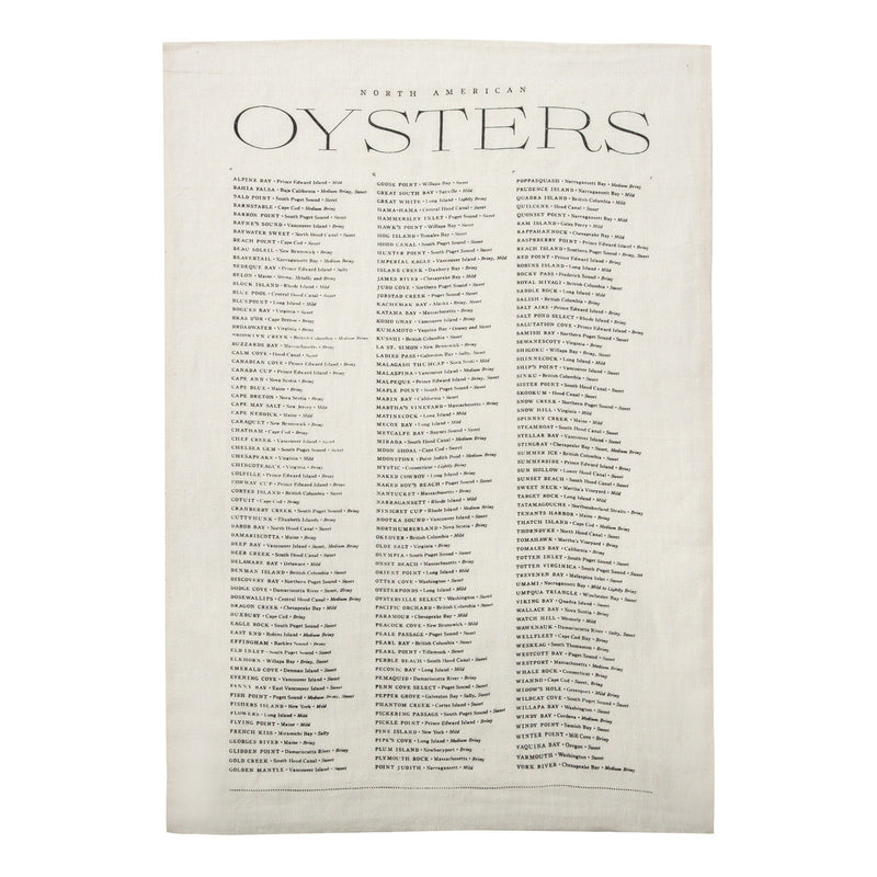Sir|Madam | Madam | Linen Tea Towels, North American Oysters