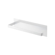 Yamazaki Home Magnetic Steel Paper Towel Holder, White, wall-mounted with a low front lip, perfect for organizing kitchen spaces with style and efficiency.