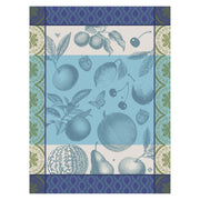 Le Jacquard Français | Arriere Pays Tea Towel featuring vintage botanical fruit engravings and geometric borders, capturing Provence's market charm; durable 60x80cm, perfect for kitchen decor.