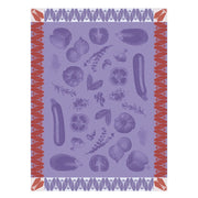 Le Jacquard Français | Ratatouille Tea Towel featuring a pattern of kitchen garden produce and herbs, ideal for enhancing kitchen decor with functional elegance.