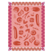 Le Jacquard Français | Ratatouille Tea Towel featuring stylized vegetables and herbs, perfect for adding a vintage-inspired, culinary touch to your kitchen decor.