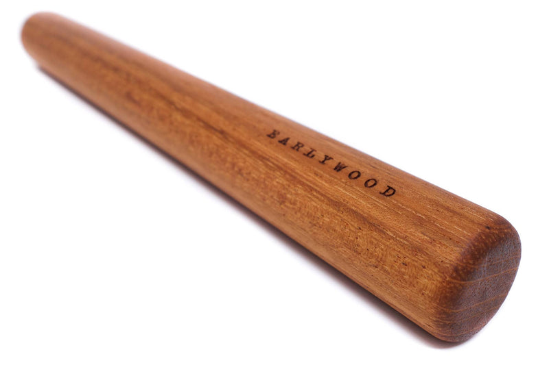 Earlywood | Dumpling Pin - Jatoba: Compact wooden rolling pin, ideal for making dumplings and more, handcrafted from durable hardwood with smooth edges for comfortable use.