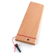 Shun Dual Core Nakiri, 6.5 inches, displayed with its elegant beech-wood bookmark holder, showcasing its sleek design and octagon-shaped ebony handle.