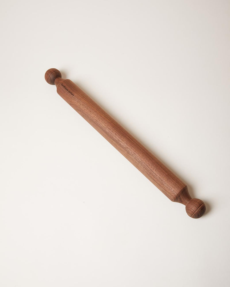 Farmhouse Pottery walnut rolling pin — product view