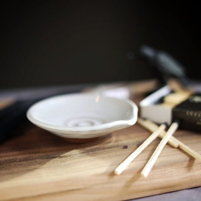 Gravesco Pottery | Handmade Pottery Spoon Rest in White