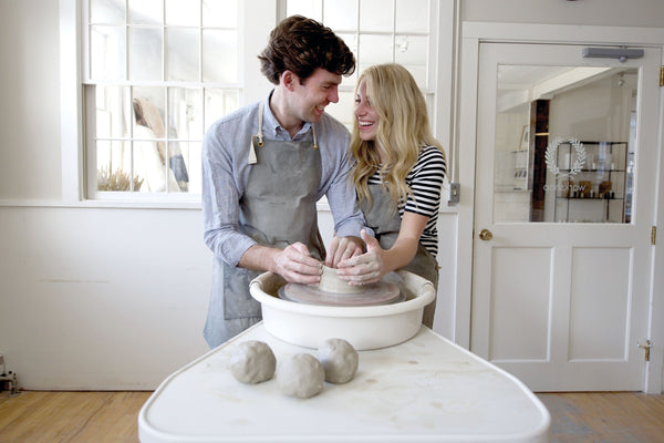 Farmhouse Pottery | Pantry Candlesticks - Medium Natural