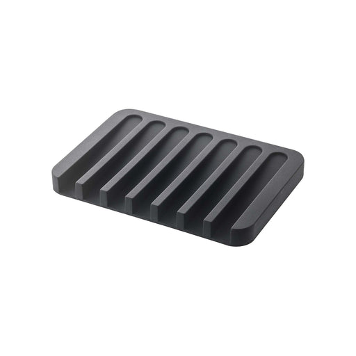 Yamazaki Home | Flow Self-Draining Soap Tray, Silicone, White: A stylish, water-resistant tray with a drainage design to keep soap dry and counters clean.