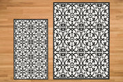 Etú HOME | Liberty L Italian Kitchen Sink Floor Mat, featuring a black and white geometric pattern, perfect for kitchens or entryways with Italian-inspired design.