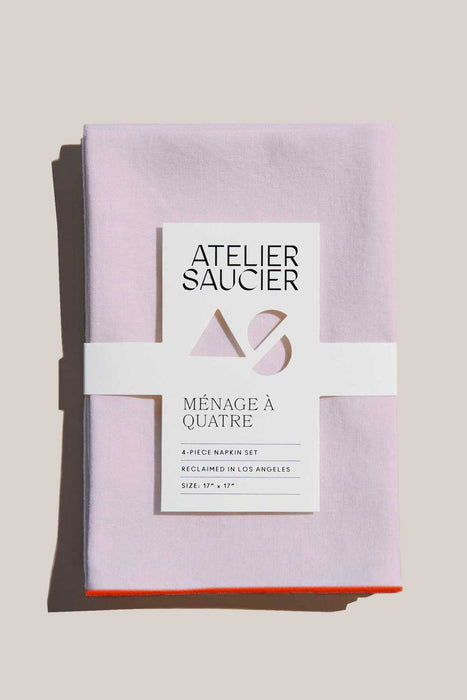 Atelier Saucier | Blush Linen Orange Napkin Set