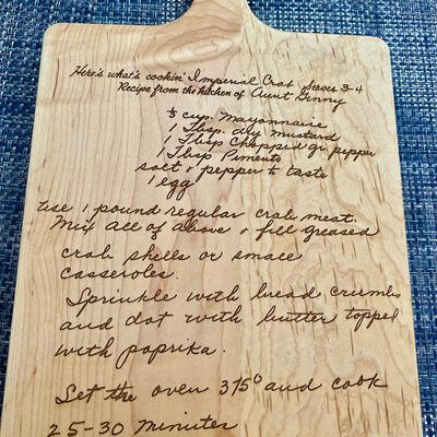 Engraved Recipe Maple Board | 16" x 10".