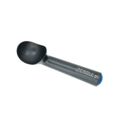 Zeroll Ice Cream Scoop - 3 oz Aluminum, featuring a heat-conductive handle for smooth scooping, ideal for home and parlor use, shown in close-up detail.