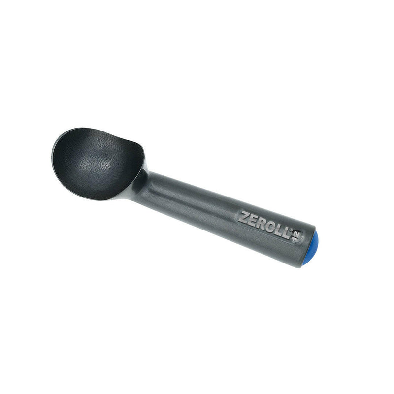 Zeroll Ice Cream Scoop - 3 oz Aluminum, featuring a heat-conductive handle for smooth scooping, ideal for home and parlor use, shown in close-up detail.