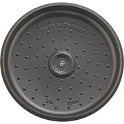 Staub 12-inch Cast Iron Braiser with Lid features vintage-style handles, ideal for versatile cooking, available at Athens Cooks, a curated kitchen store.