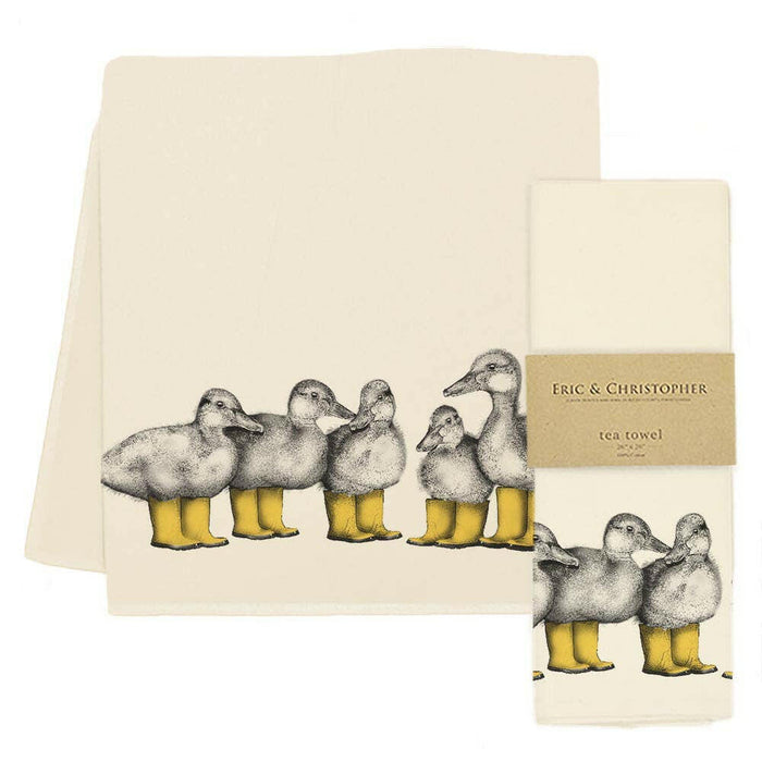 Eric and Christopher | Duck with Boots 2 Tea Towel.