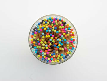 Fredericks & Mae | Multi-Colored Fireplace Matches.