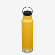 Klean Kanteen | 20oz Classic Insulated Water Bottle with Loop Cap, featuring durable insulation and a black lid, ideal for long-lasting beverage temperature control.