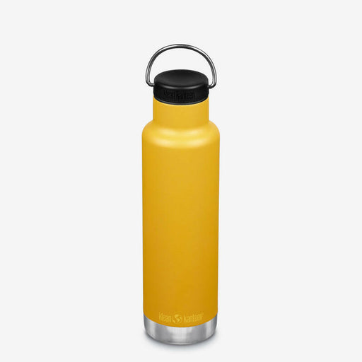 Klean Kanteen | 20oz Classic Insulated Water Bottle with Loop Cap, featuring durable insulation and a black lid, ideal for long-lasting beverage temperature control.