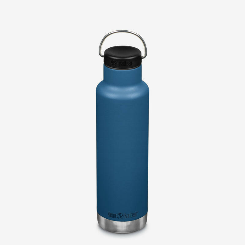 Klean Kanteen 20oz Classic Insulated Water Bottle with Loop Cap, showcasing durable design and insulation ideal for long-lasting beverage temperature control.