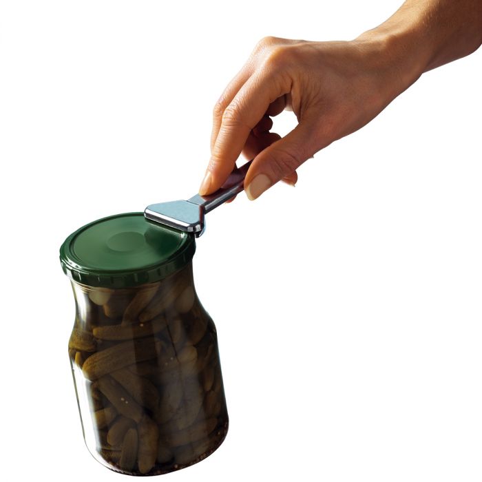 The best way to open a jar is the JarKey 