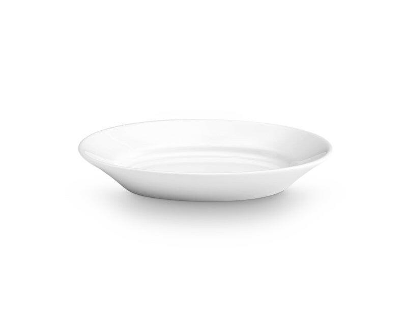 Pillivuyt Oval Serving Platters in small size, ideal as a sauceboat underplate, showcasing versatile elegance for both savory and sweet presentations.