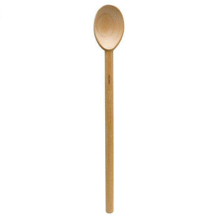 Harold Imports 14 Deluxe Heavyweight French Beechwood Spoon, ideal for mixing and serving hearty dishes, expertly crafted from solid beechwood in France.